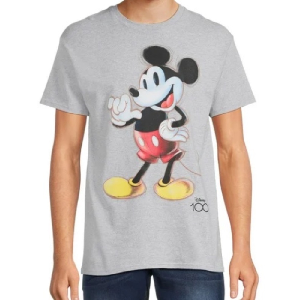Disney Mickey Sketch Heather Gray Tee